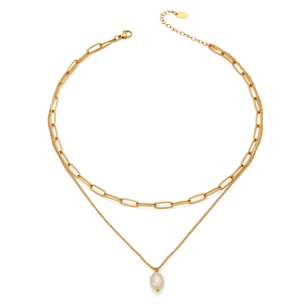 Grace Double Layered Pearl Necklace