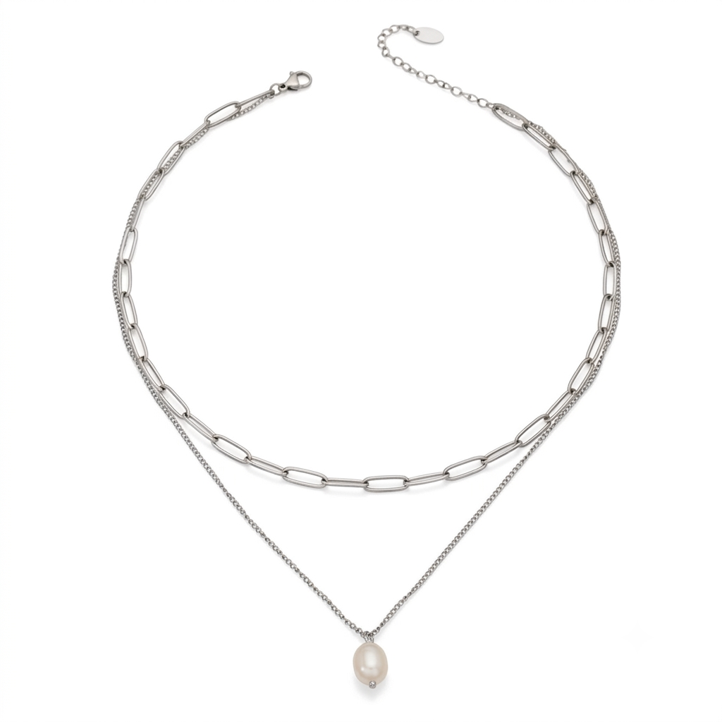 Grace Double Layered Pearl Necklace