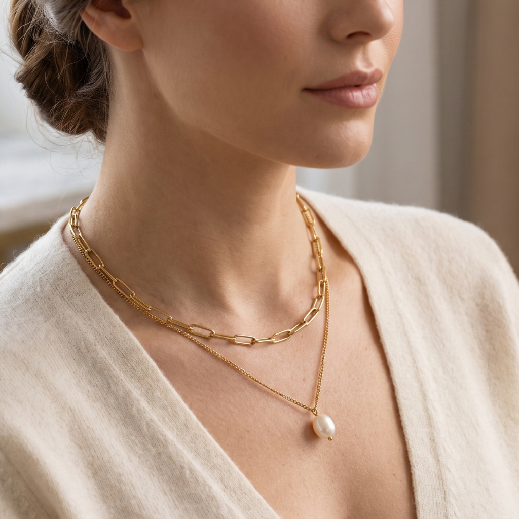 Grace Double Layered Pearl Necklace