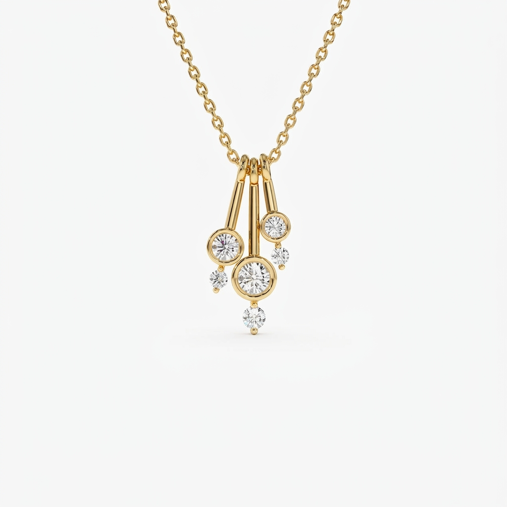 Grace Aurelia Multi Frame Zirconia Necklace