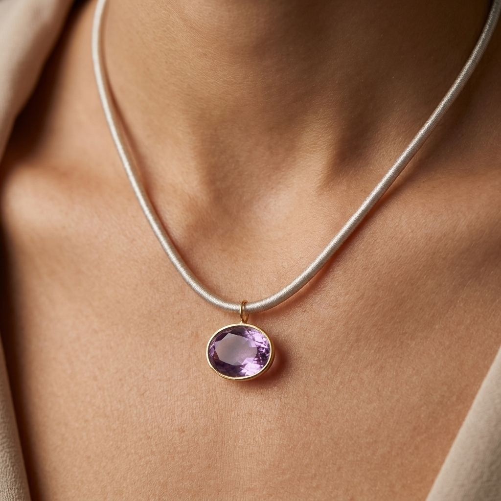 Grace Aurora Water Drop Glass Pendant Necklace