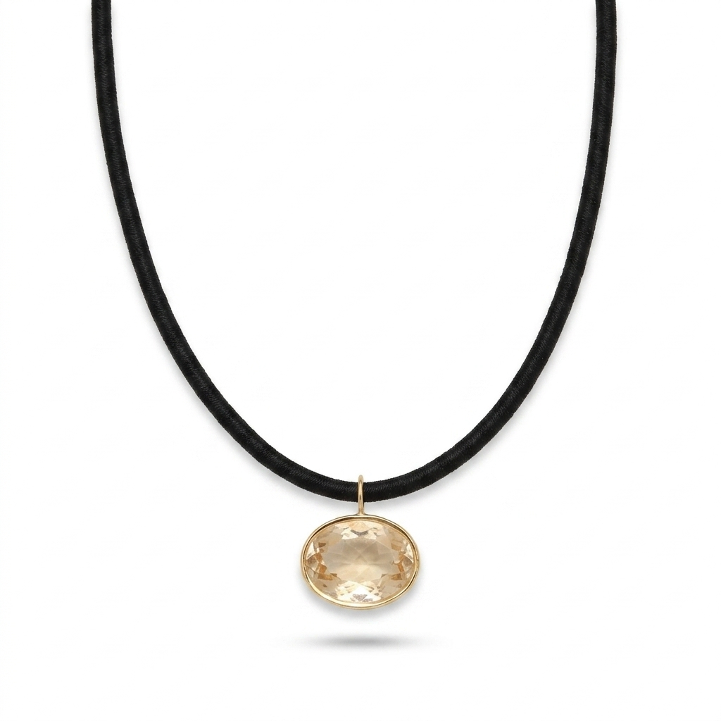 Grace Aurora Water Drop Glass Pendant Necklace