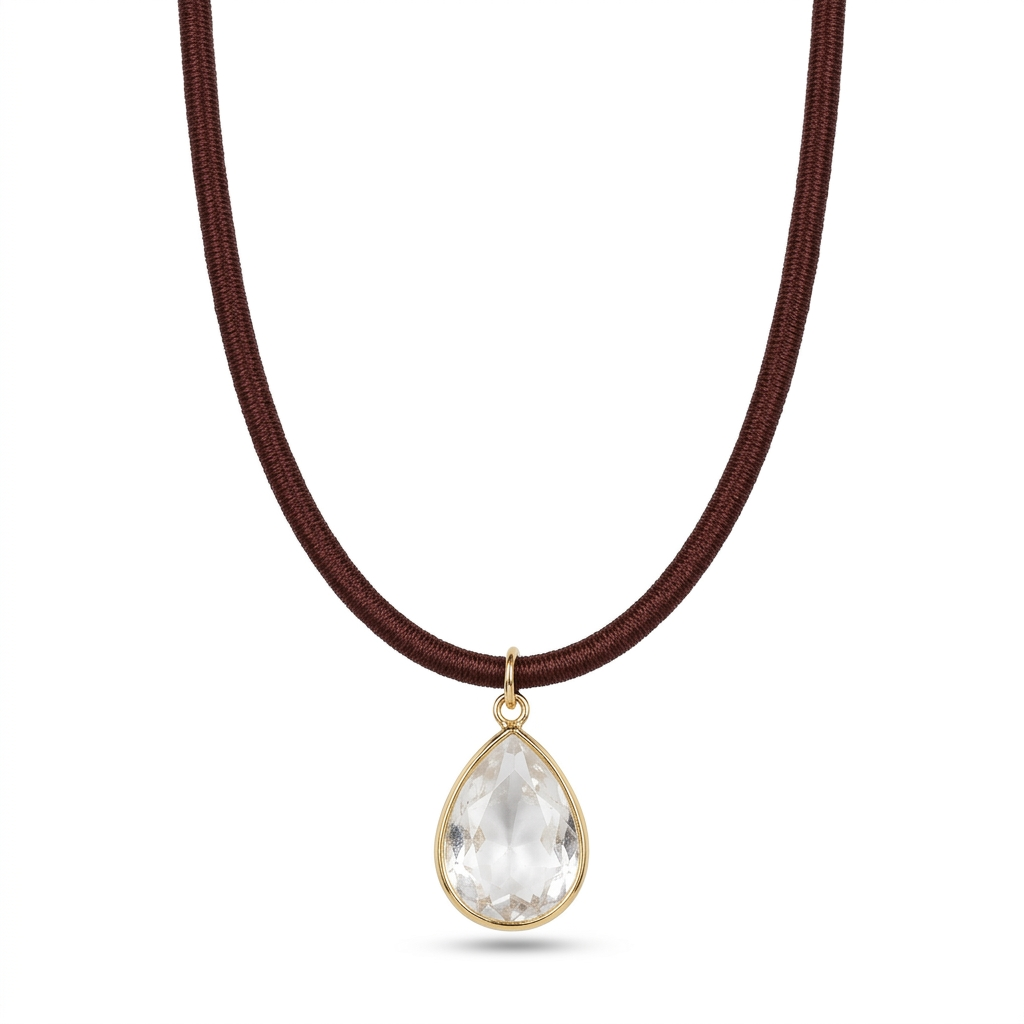 Grace Aurora Water Drop Glass Pendant Necklace