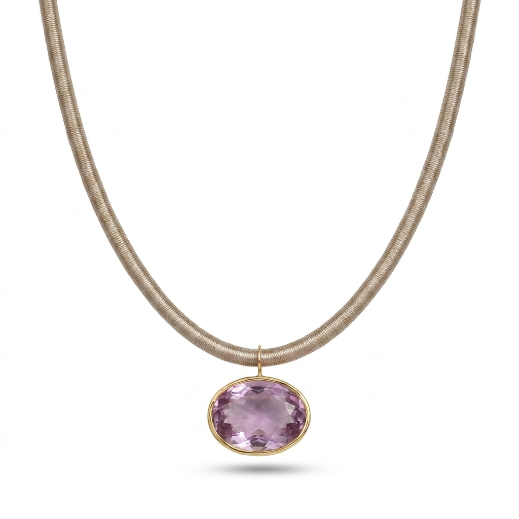 Grace Aurora Water Drop Glass Pendant Necklace