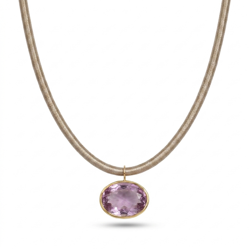 Grace Aurora Water Drop Glass Pendant Necklace