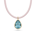 Grace Aurora Water Drop Glass Pendant Necklace