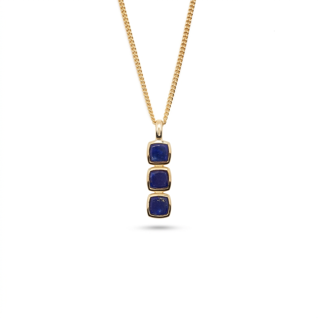 Grace Meridian Lazuli Bar Pendant Necklace