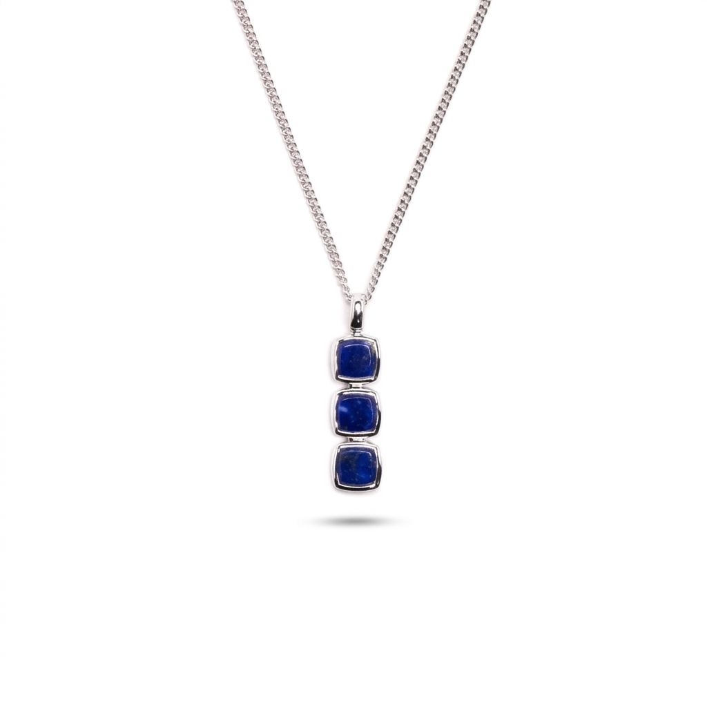 Grace Meridian Lazuli Bar Pendant Necklace