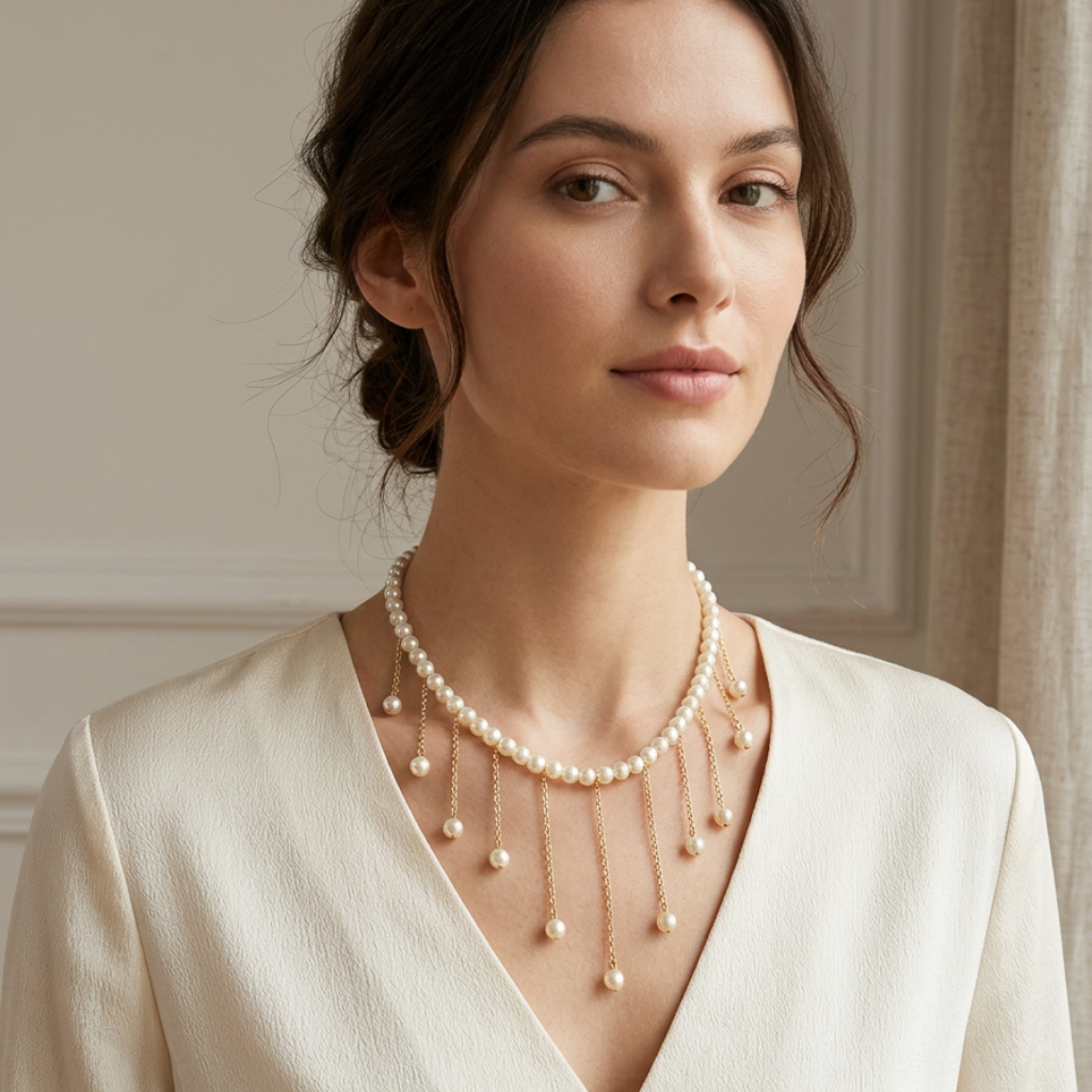Grace Pearl Cascade Necklace