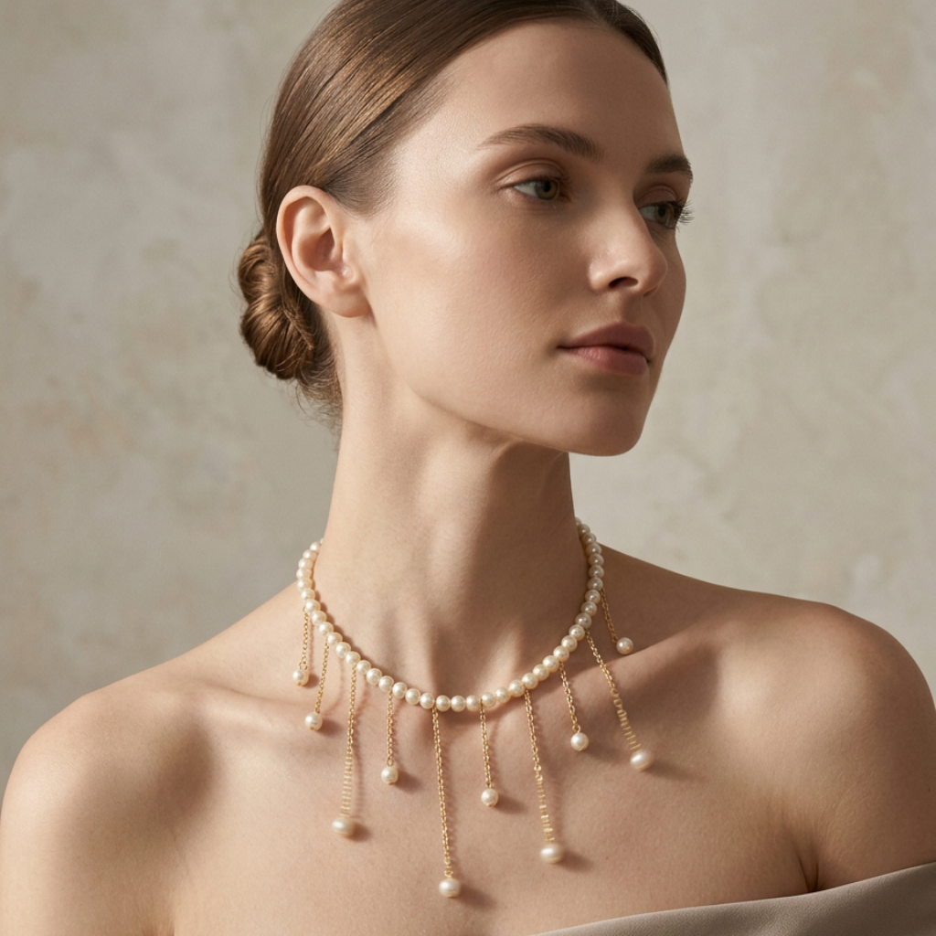 Grace Pearl Cascade Necklace
