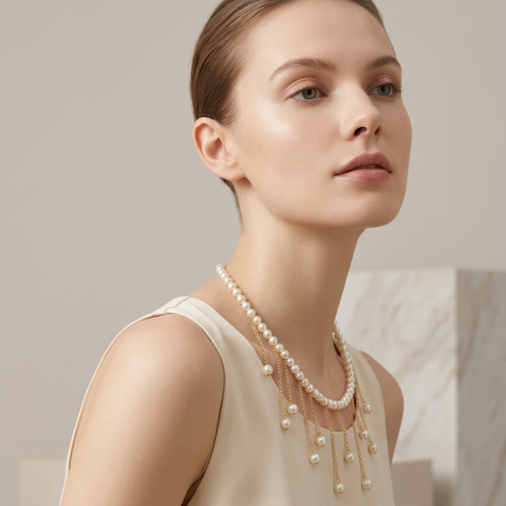 Grace Pearl Cascade Necklace
