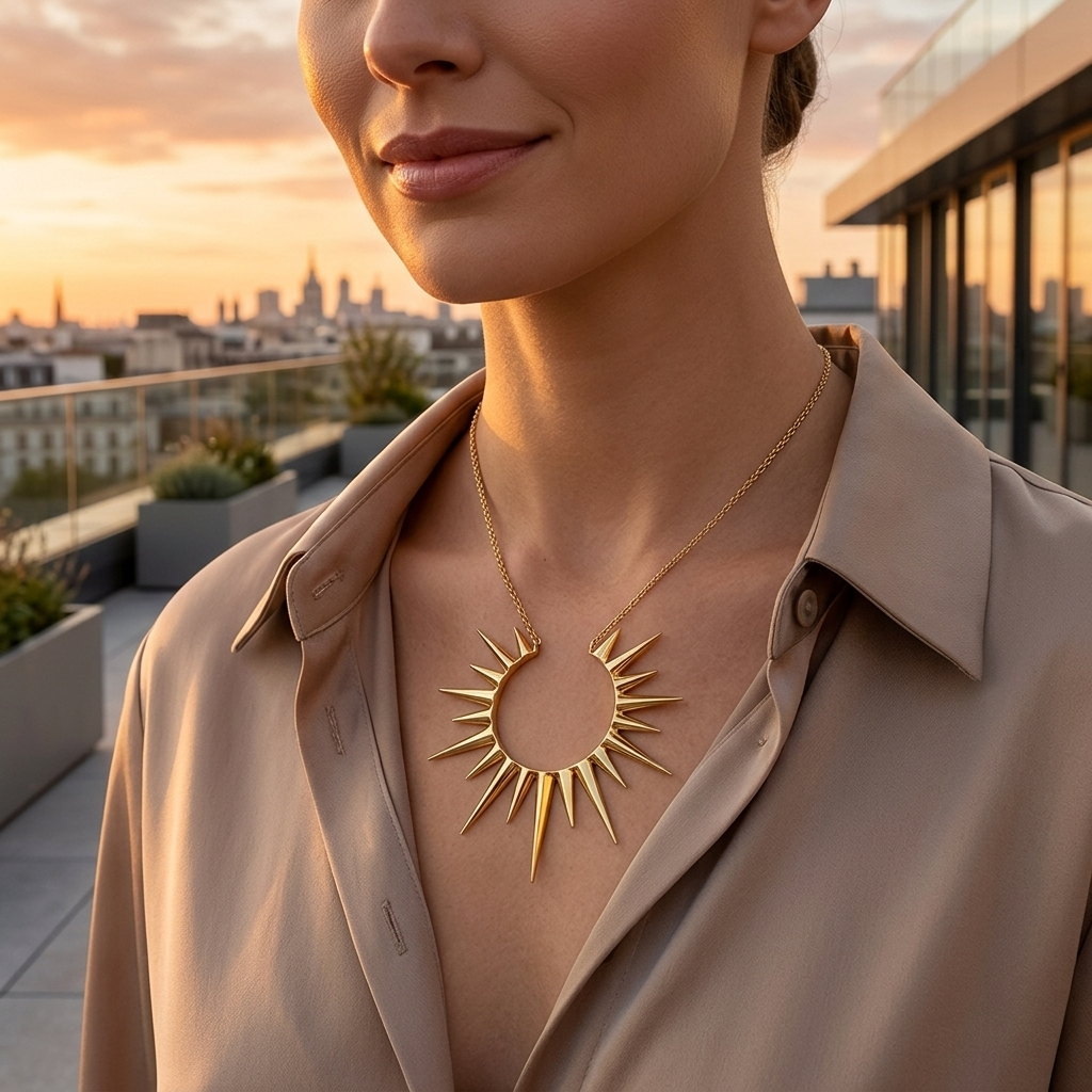 Grace Sunburst Pendant Necklace