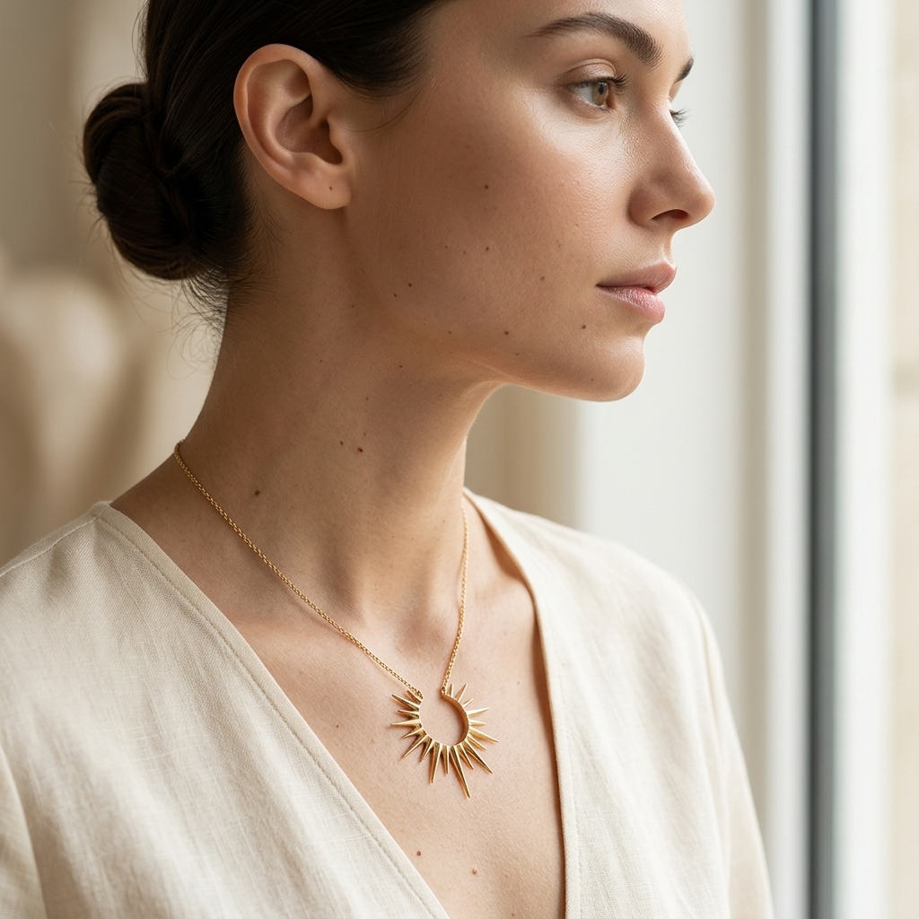 Grace Sunburst Pendant Necklace
